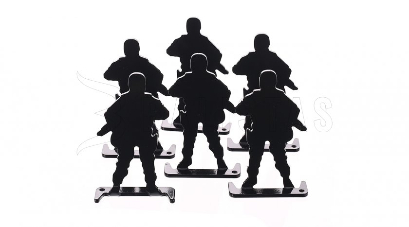 Schietschijven Venox metalen soldaten 6 stuks