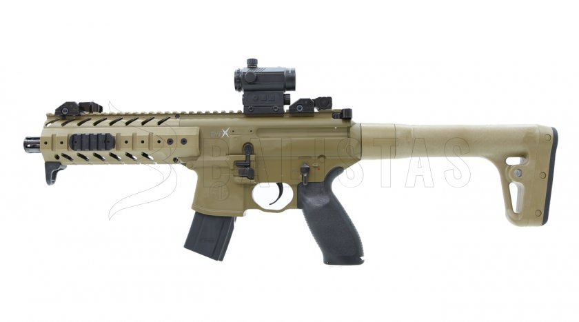 Luchtbuks Sig Sauer MPX 4,5mm FDE Sand met collimator