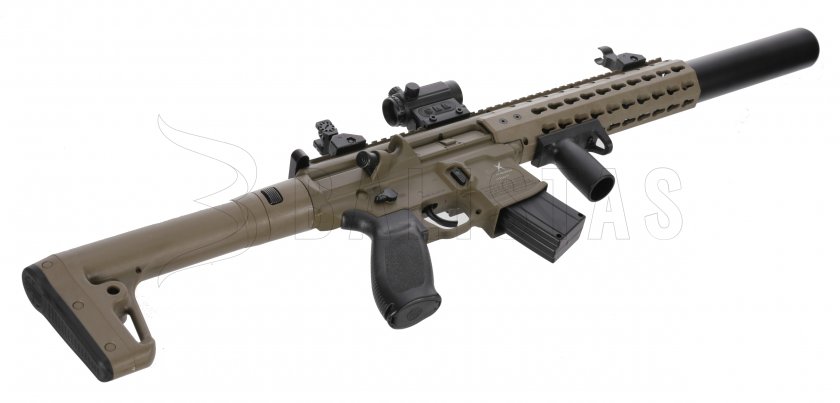 Luchtgeweer Sig Sauer MCX FDE 4,5mm met collimator