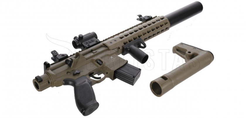 Luchtgeweer Sig Sauer MCX FDE 4,5mm met collimator