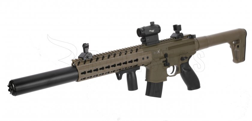 Luchtgeweer Sig Sauer MCX FDE 4,5mm met collimator