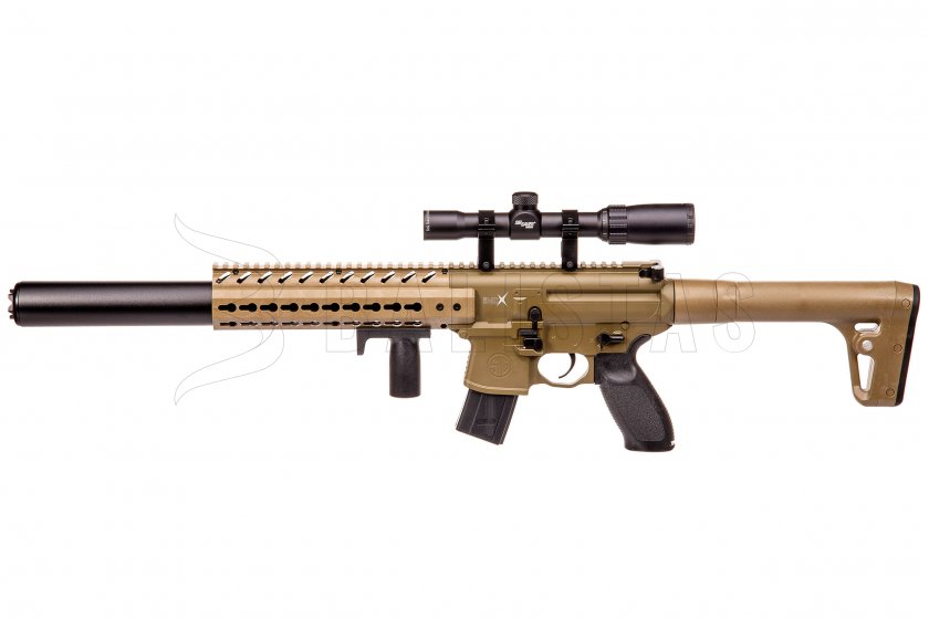 Luchtgeweer Sig Sauer MCX FDE 4,5mm met richtkijker