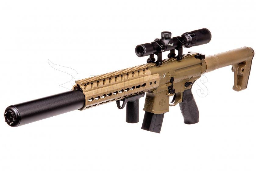 Luchtgeweer Sig Sauer MCX FDE 4,5mm met richtkijker