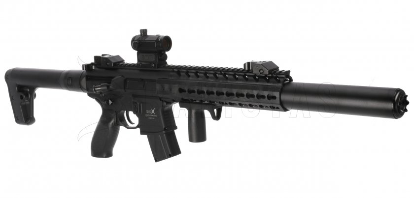 Luchtbuks Sig Sauer MCX 4,5mm met red dot collimator