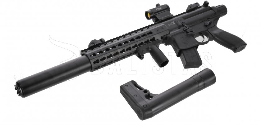 Luchtbuks Sig Sauer MCX 4,5mm met red dot collimator