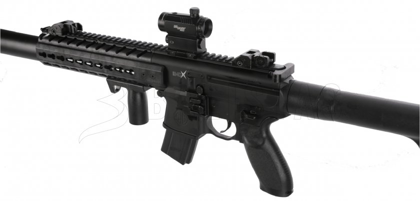Luchtbuks Sig Sauer MCX 4,5mm met red dot collimator