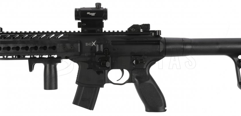 Luchtbuks Sig Sauer MCX 4,5mm met red dot collimator