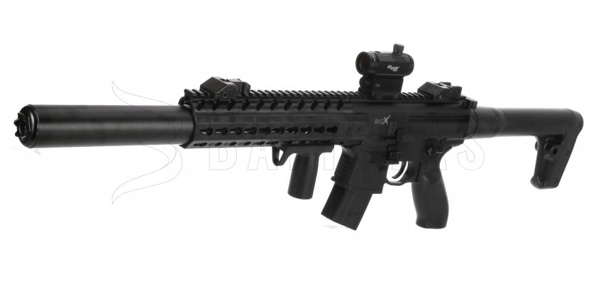 Luchtbuks Sig Sauer MCX 4,5mm met red dot collimator