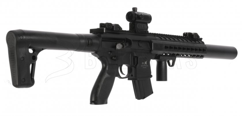 Luchtbuks Sig Sauer MCX 4,5mm met red dot collimator