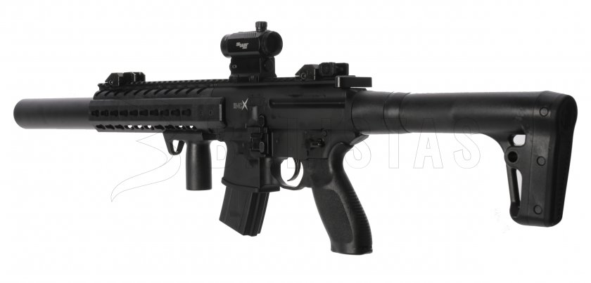 Luchtbuks Sig Sauer MCX 4,5mm met red dot collimator