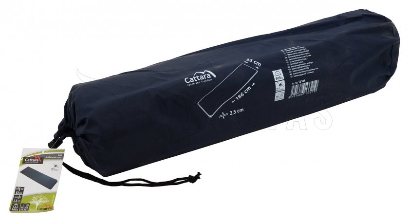 Zelfopblazend slaapmatje Cattara 2,5cm blauw