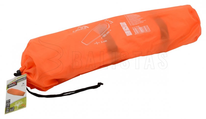 Zelfopblazende slaapmat Cattara 3cm oranje