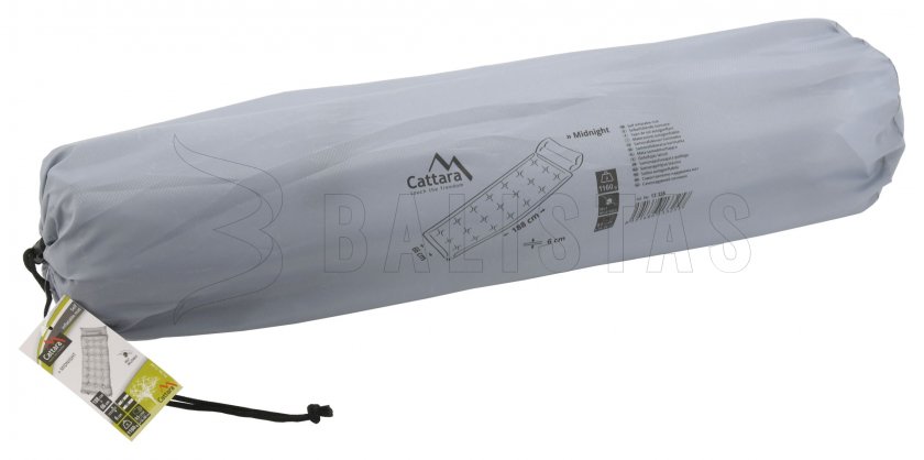 Zelfopblazende slaapmat Cattara Midnight 180x66x4cm met kussen