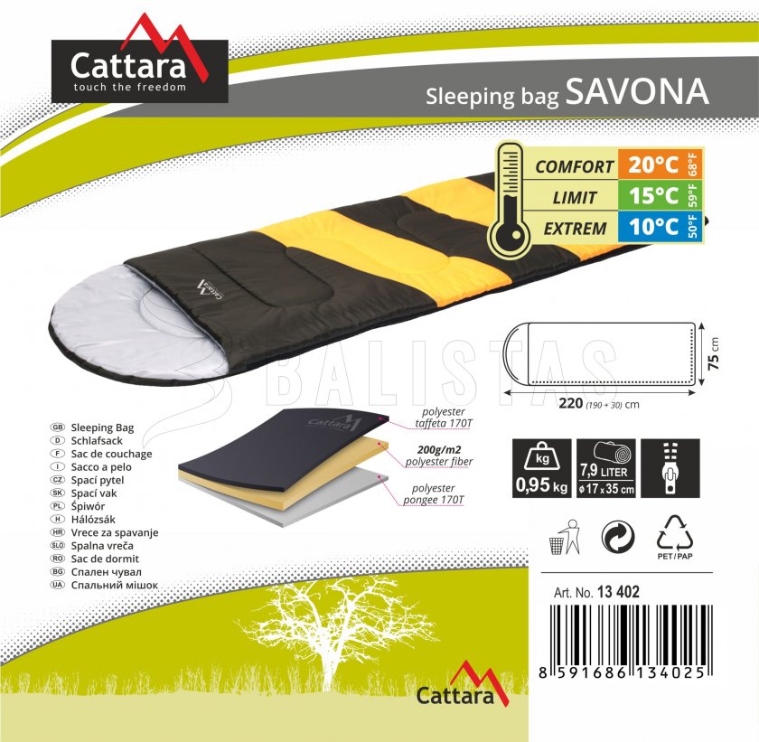 Dekenslaapzak Savona 200cm