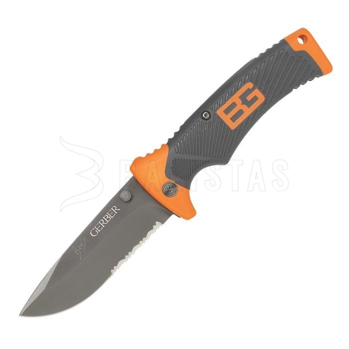 Mes Gerber Bear Grylls Folding Sheath Knife, gecombineerd lemmet