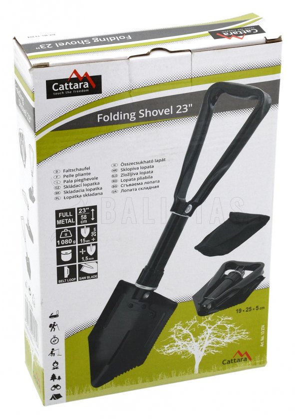 Opvouwbare metalen schop 58 cm