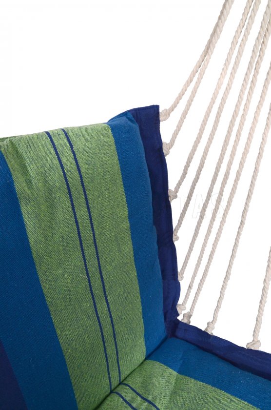 Hangmat om in te zitten 95x50 cm blauw-groen