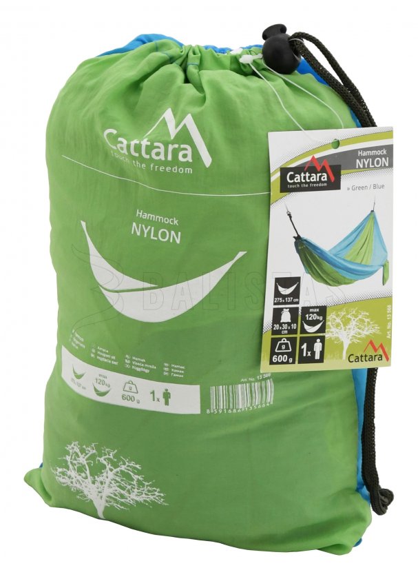 Hangmat NYLON 275x137 cm groen-blauw