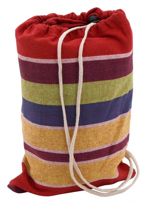 Hangmat TEXTIL 200x100 cm rood-geel