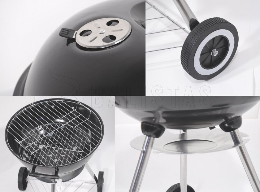 Houtskoolgrill ketelmodel Bari 46 cm