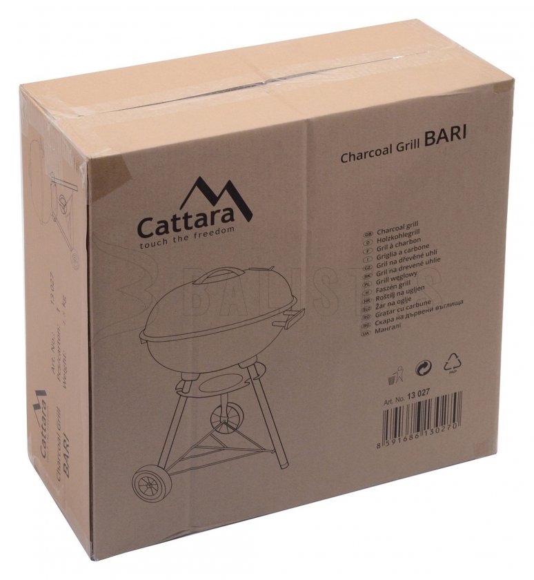 Houtskoolgrill ketelmodel Bari 46 cm