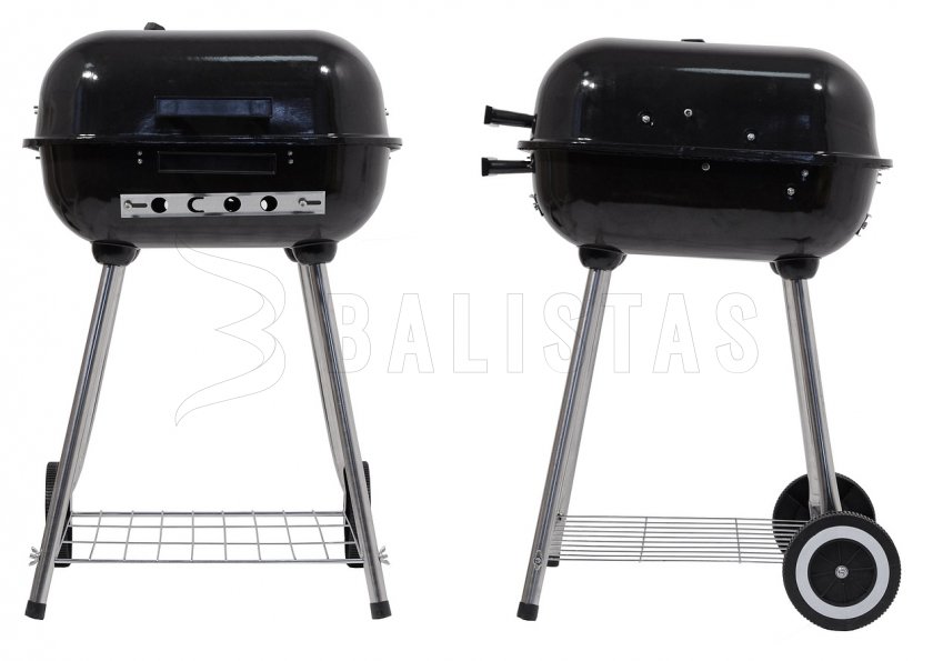 Houtskoolbarbecue rechthoekig Trapani 46 cm