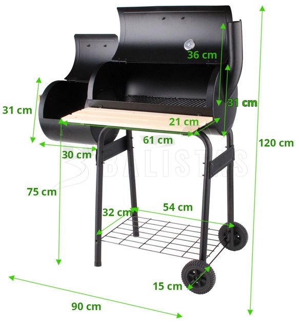Grill Smoker op houtskool (99513)