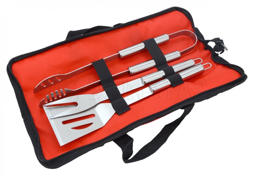 Grilgereedschap set 3 stuks textil bag