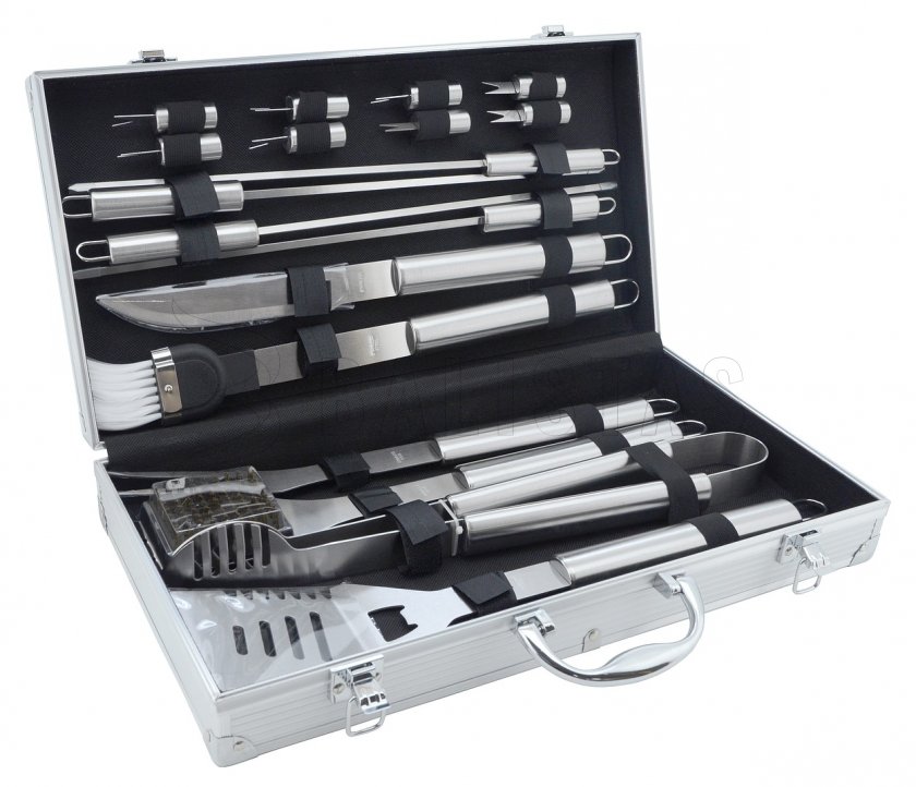 Grillgereedschap set 18 stuks ALU koffer