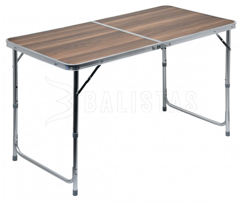 Klapbare kampeertafel Double teleskopisch bruin