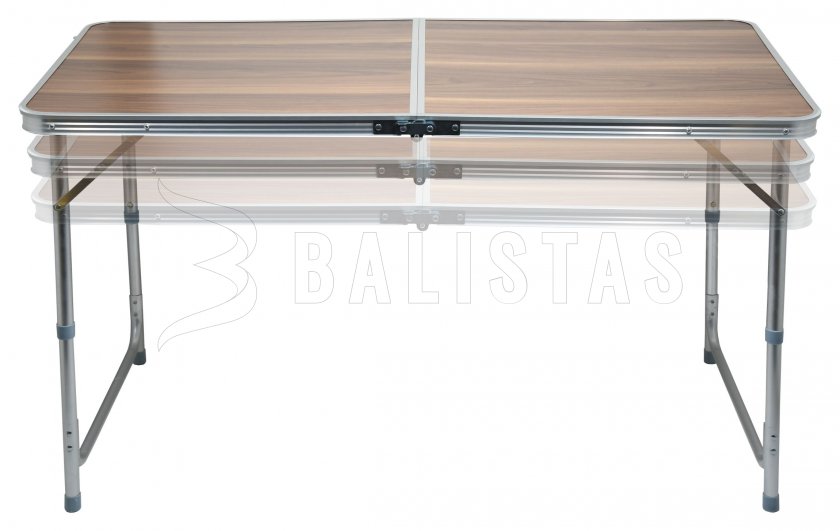 Klapbare kampeertafel Double teleskopisch bruin