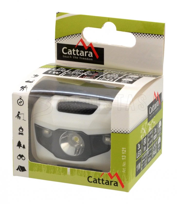 LED-hoofdlamp 80 lm zwart-wit