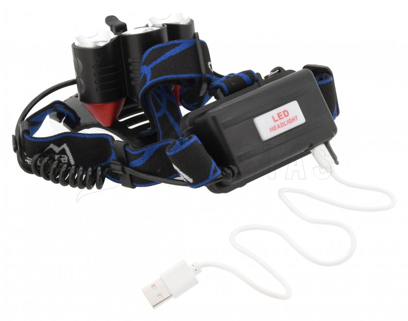 Hoofdlamp LED 400lm (1x XM-L+2x XP-E)