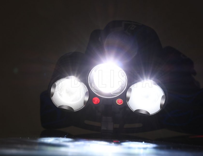 Hoofdlamp LED 400lm (1x XM-L+2x XP-E)