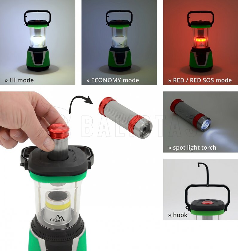 Zaklamp LED 300 lm Camping Remote Control