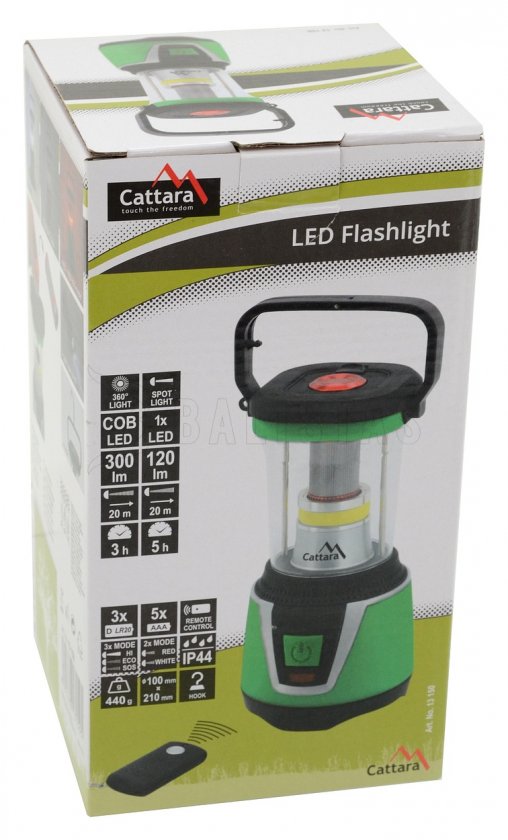 Zaklamp LED 300 lm Camping Remote Control