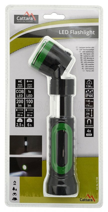 LED zaklamp 100/200 lm camping uitschuifbaar