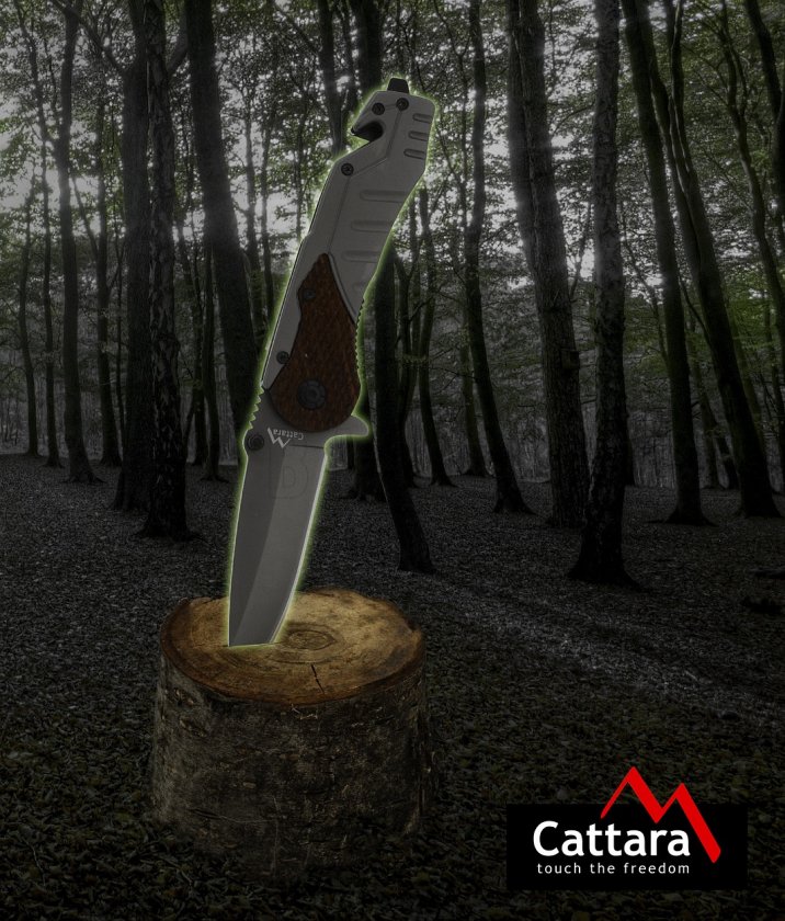 Vouwmes Wood met vergrendeling 21 cm