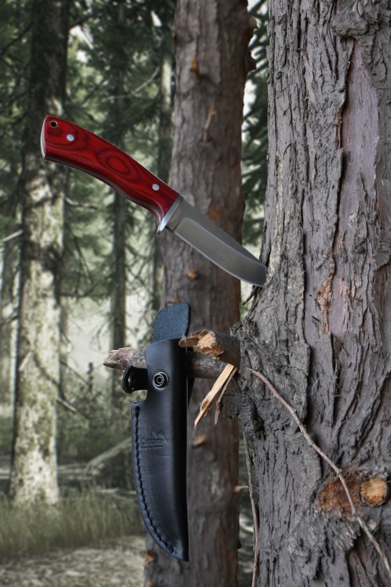 Dolk Trapper 21 cm met leren etui