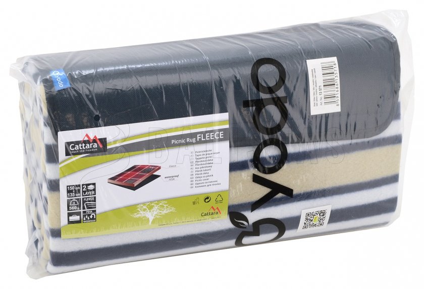 Picknickdeken Fleece 150x135 cm blauw