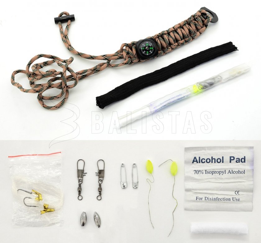 Outdoor armband met kompas en accessoires