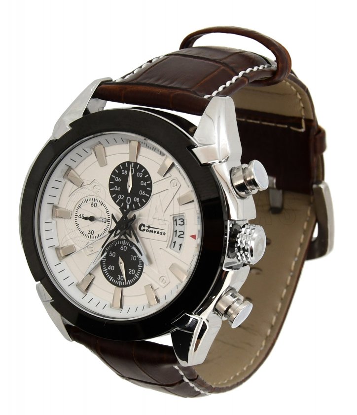 Horloge Chrono White Compass