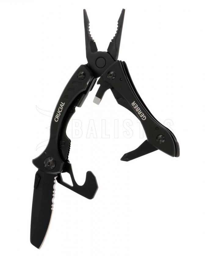 Multitooltang Gerber Crucial, zwart