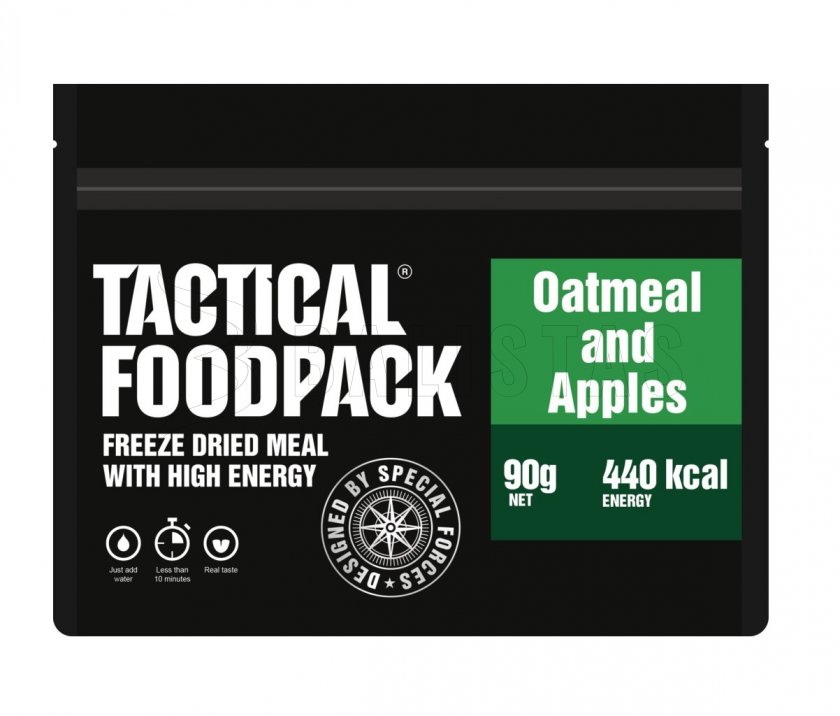 Gedehydreerde maaltijd - havermoutpap met appels Tactical Foodpack