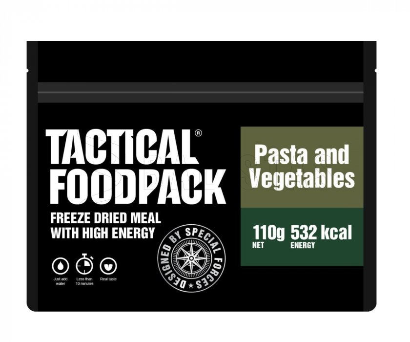 Gedehydrateerd voedsel - pasta met groenten Tactical Foodpack