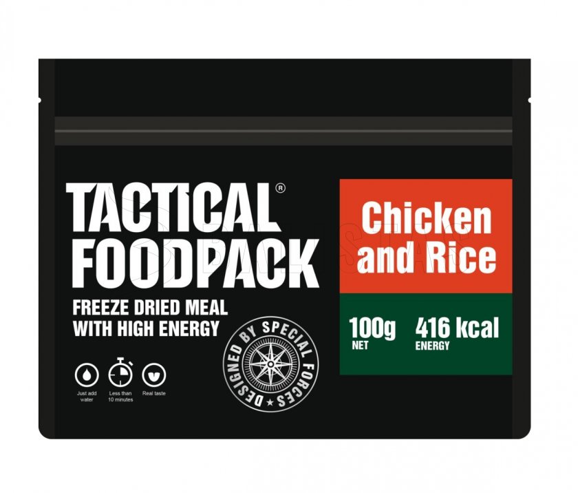 Gevriesdroogde maaltijd - rijst met kip Tactical Foodpack