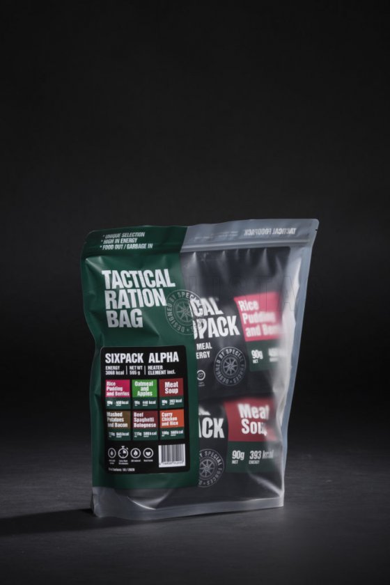 Set 6x MRE gedehydrateerd voedsel - Tactical Six Pack Alpha Tactical Foodpack