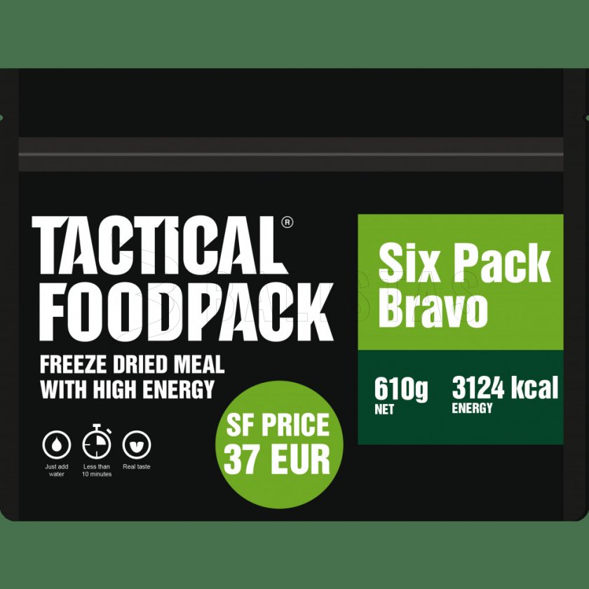 Set 6x MRE gedehydrateerd voedsel - Tactical Six Pack Bravo Tactical Foodpack