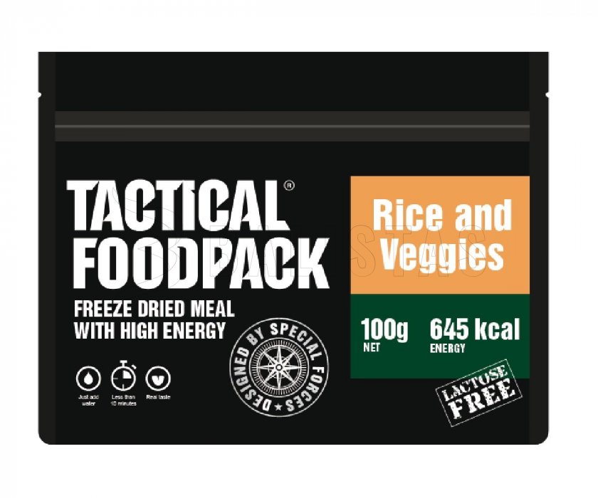 Gedehydrateerde maaltijd - groenten met rijst Tactical Foodpack