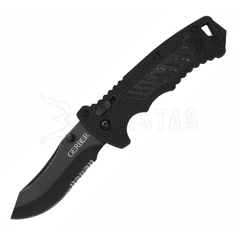 Mes Gerber DMF Modified Clip Point, gecombineerd lemmet